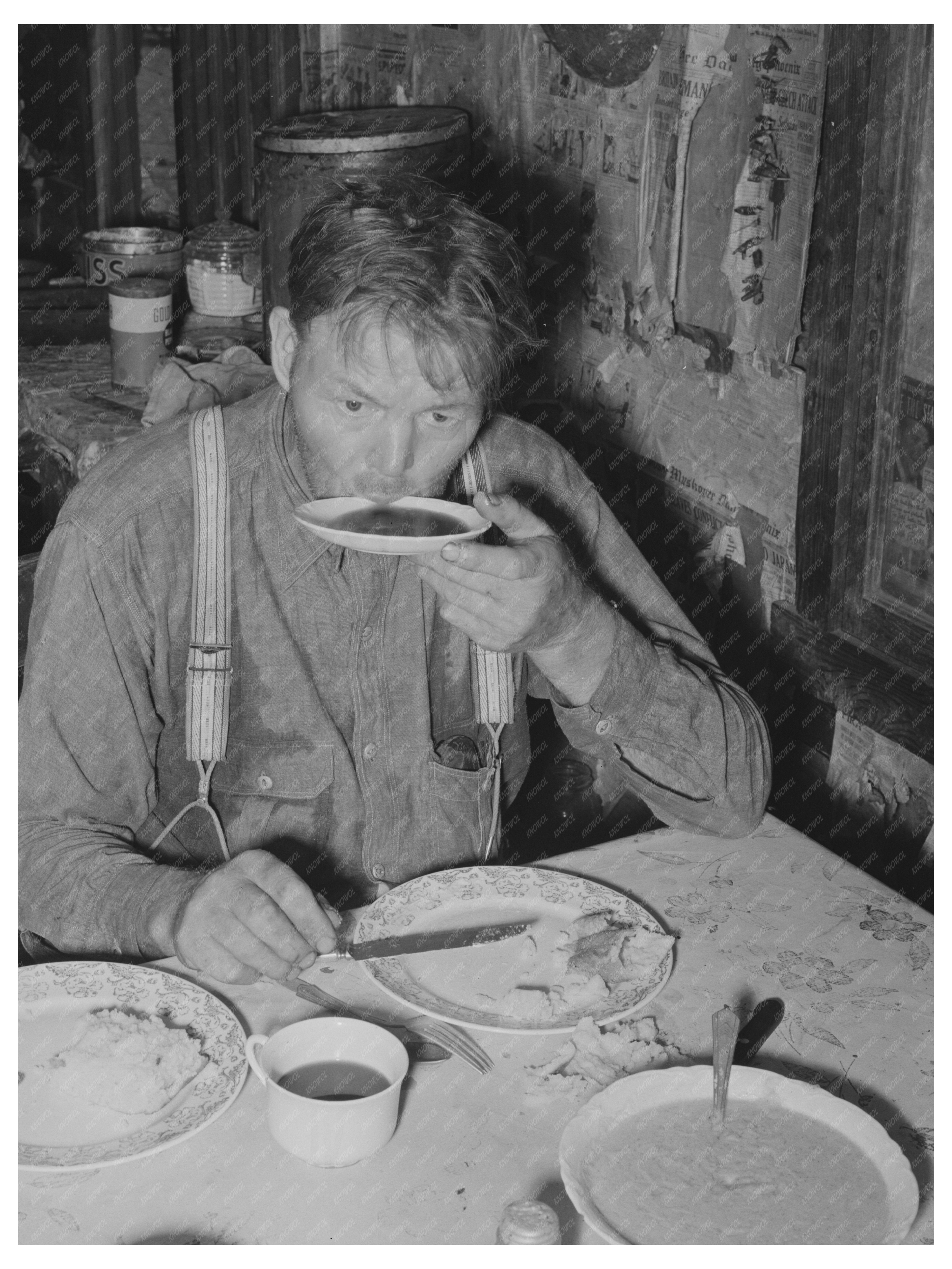 Tenant Farmer Coffee Break Muskogee County Oklahoma 1939