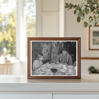 Tenant Farmer and Daughter Meal Muskogee County 1939