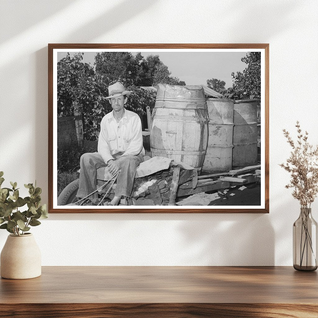 Water Peddler Delivering Water in Oklahoma City 1939