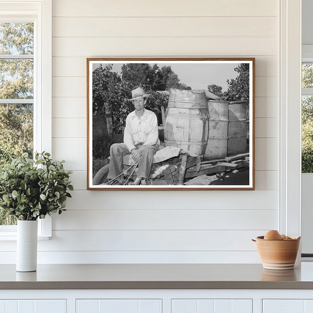Water Peddler Delivering Water in Oklahoma City 1939