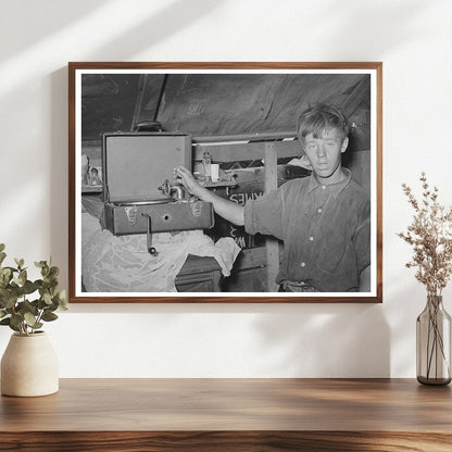 Young Boy Outside Camp Mays Avenue Oklahoma City 1939