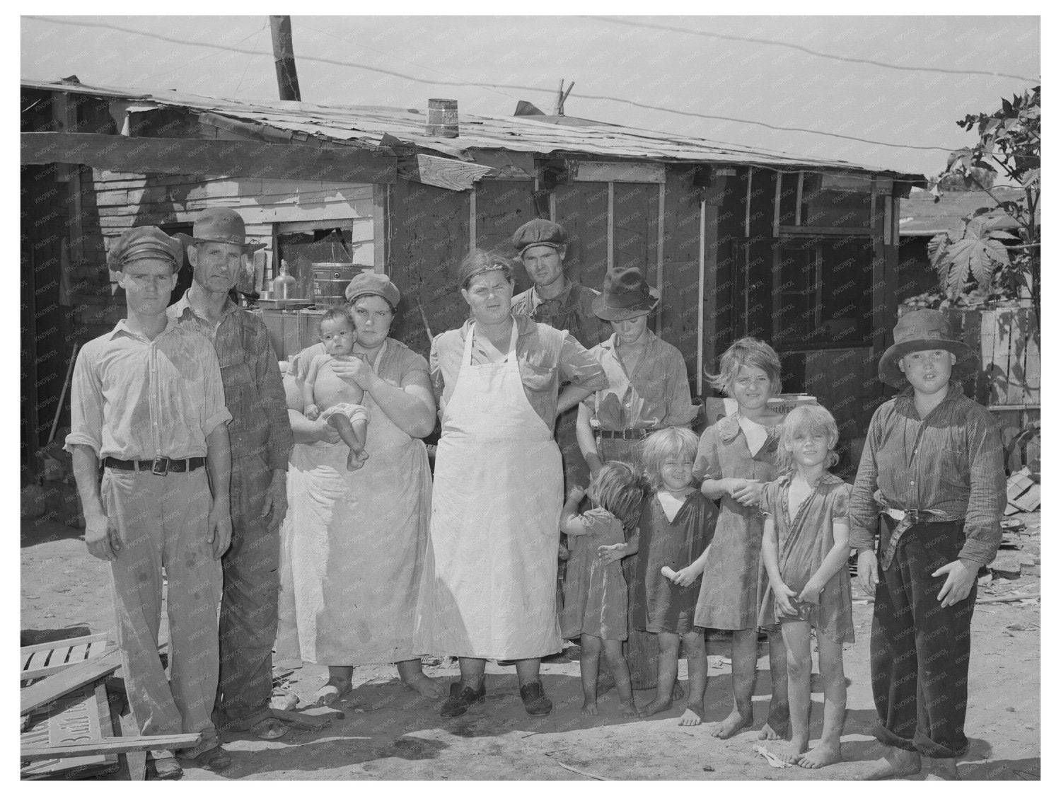 Oklahoma City Camp Residents July 1939 Historical Photo