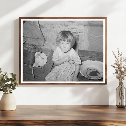 Young Girl in Shack Home Oklahoma City July 1939