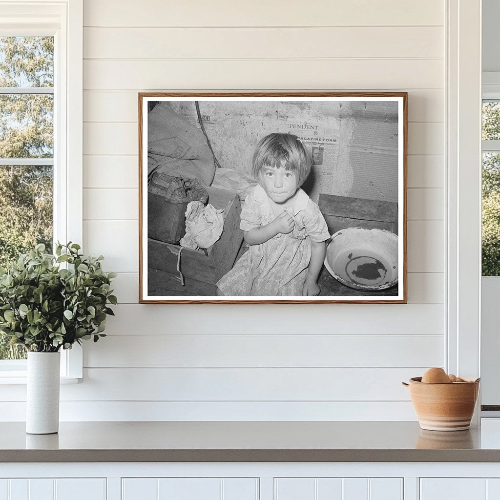 Young Girl in Shack Home Oklahoma City July 1939