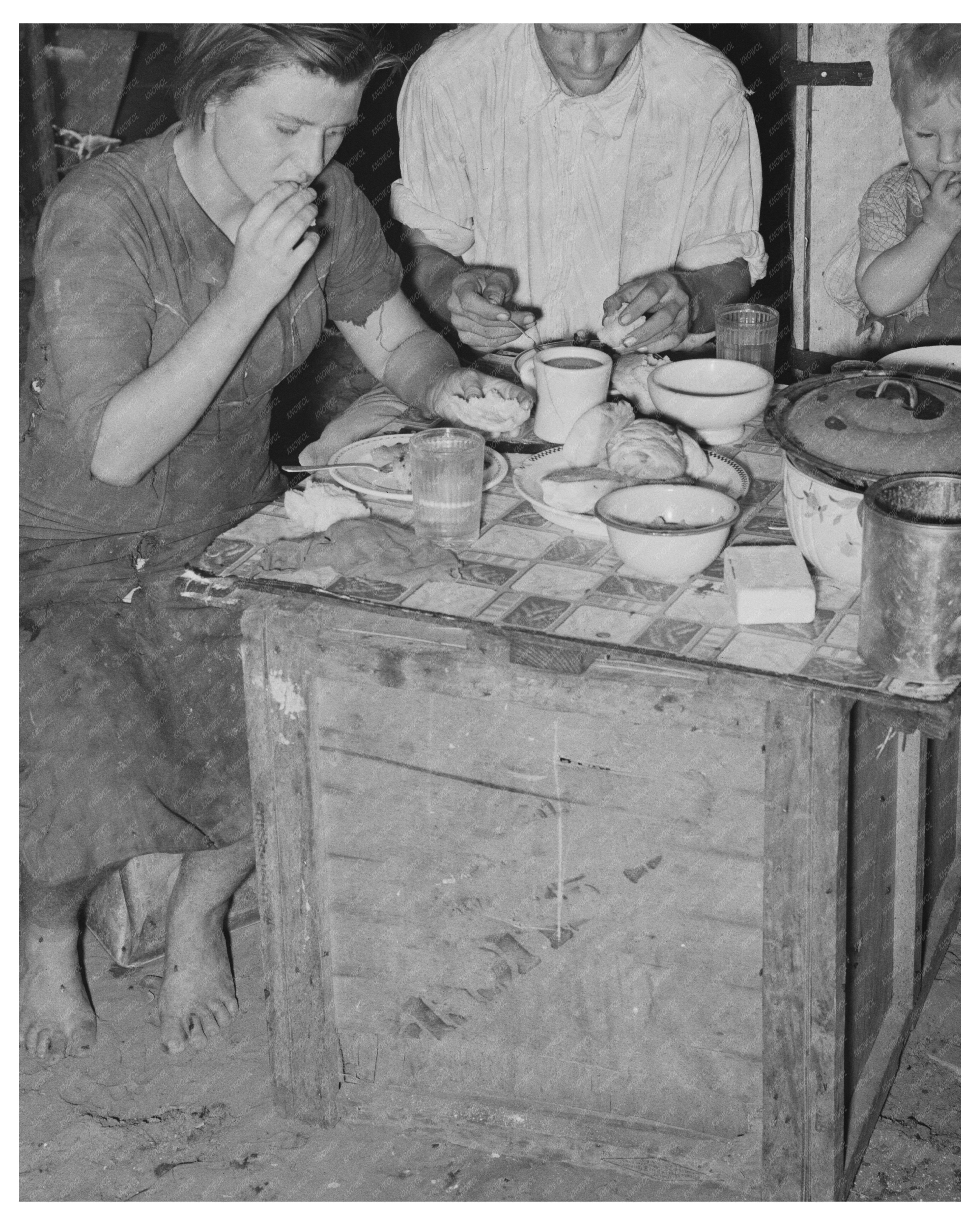 Family Breakfast at Mays Avenue Camp Oklahoma City 1939
