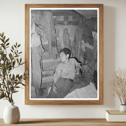 Young Boy in Shack Home Oklahoma City July 1939