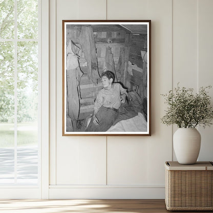 Young Boy in Shack Home Oklahoma City July 1939