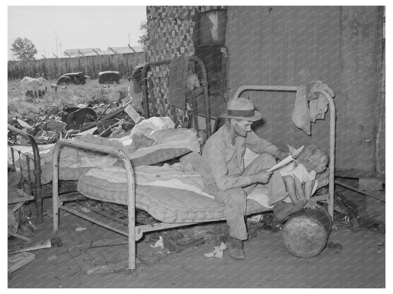 Father and Daughter at Mays Avenue Camp July 1939