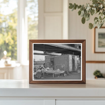 Shack Home Under Mays Avenue Camp Bridge Oklahoma City 1939