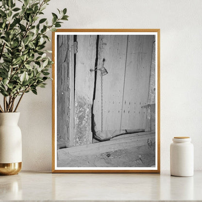 Locked Door of Shack at Mays Avenue Camp Oklahoma 1939