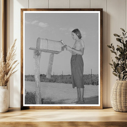 Young Girl Retrieving Mail Muskogee Oklahoma 1939