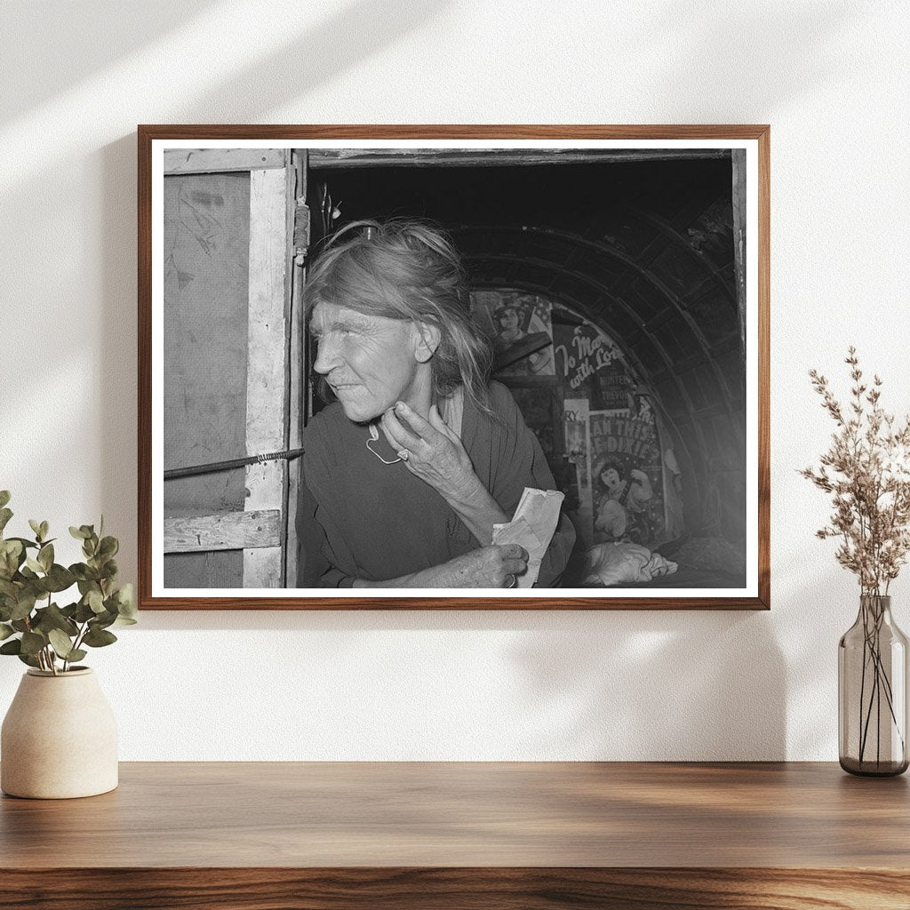 1939 Vintage Photo of Woman in Oklahoma City Transient Camp