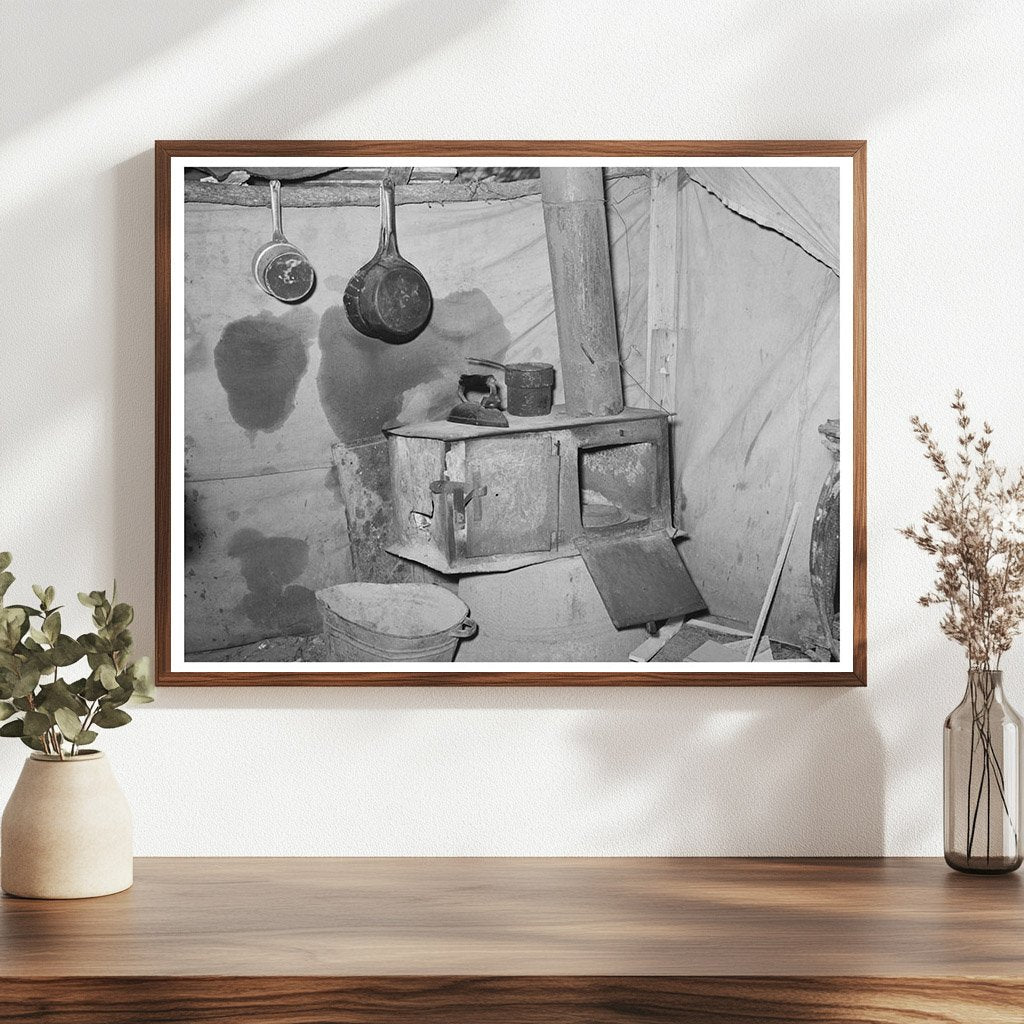 Vintage Cooking Stove in Tent Home Oklahoma City 1939