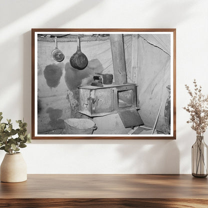 Vintage Cooking Stove in Tent Home Oklahoma City 1939