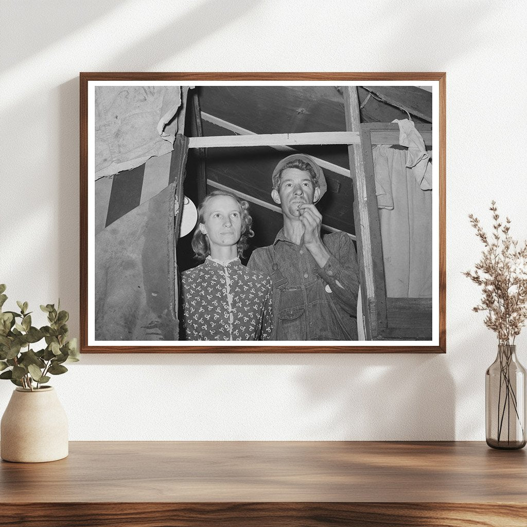 Young Couple in Tent Home Oklahoma City July 1939