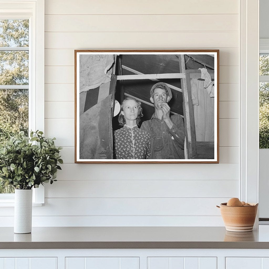 Young Couple in Tent Home Oklahoma City July 1939