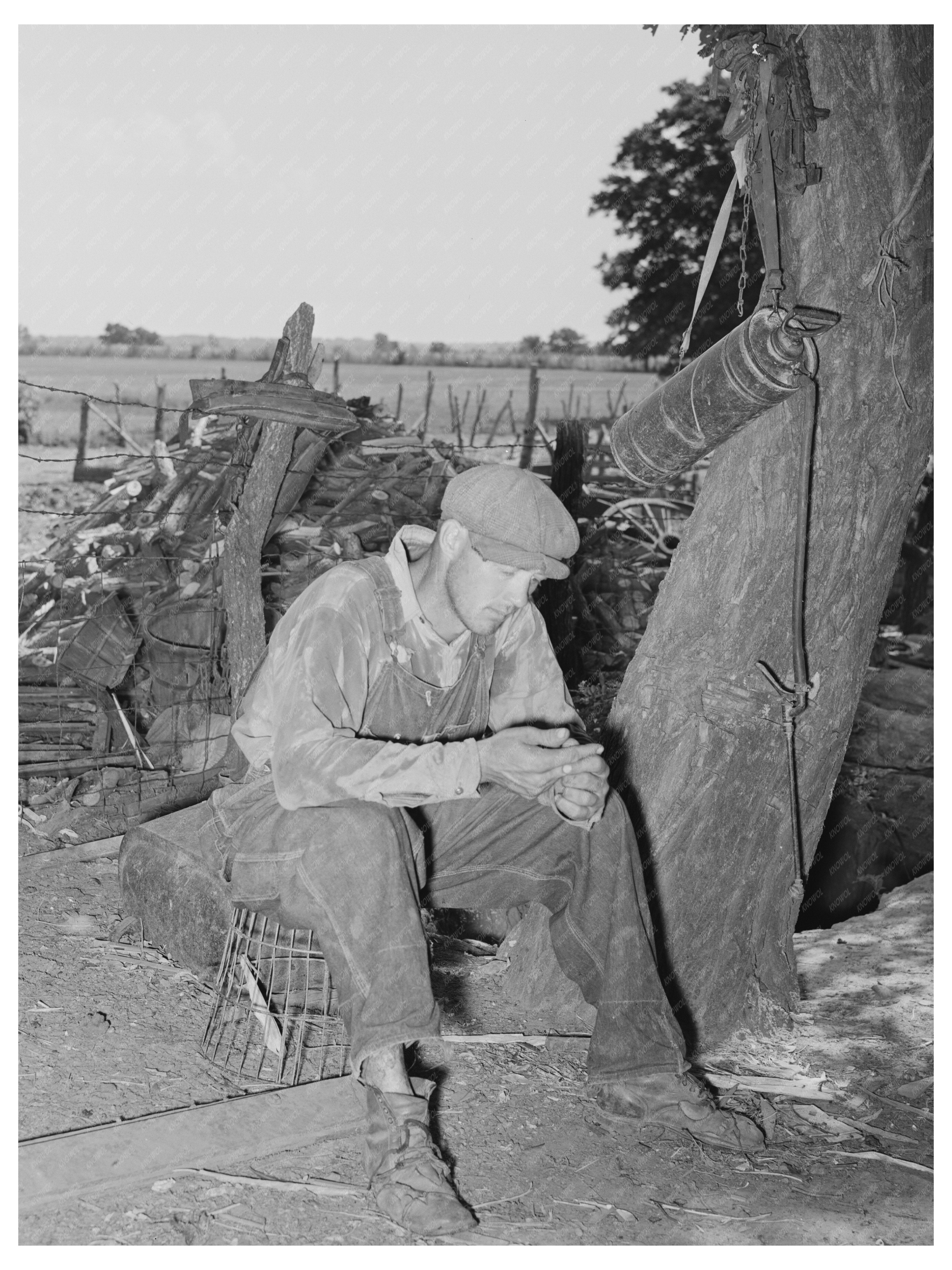 Young Boy in Tenant Farm Field Muskogee Oklahoma 1939