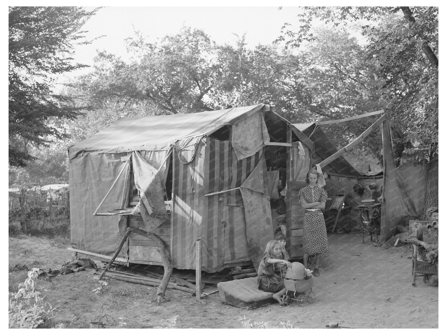 Tent Home of Family in Oklahoma City 1939