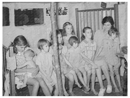 Family in Oklahoma Camp July 1939 Hospitalized Father