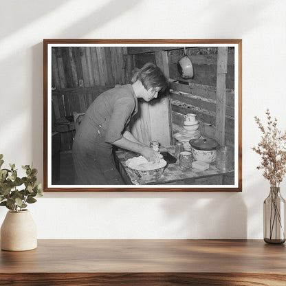 Mays Avenue Camp Resident Prepares Biscuits July 1939