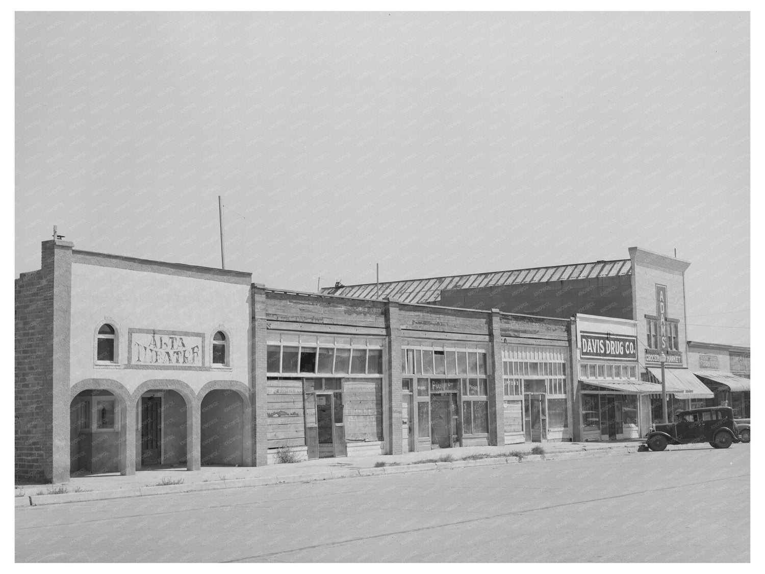 Forgan Oklahoma Main Street August 1939 Photograph