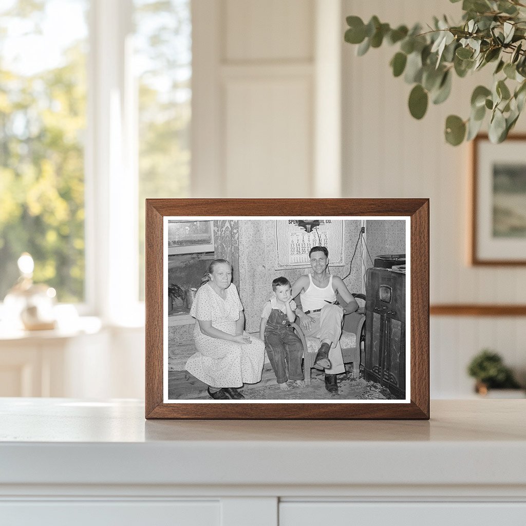Truck Driver with Family in Seminole Oklahoma 1939