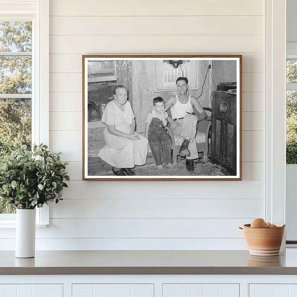 Truck Driver with Family in Seminole Oklahoma 1939