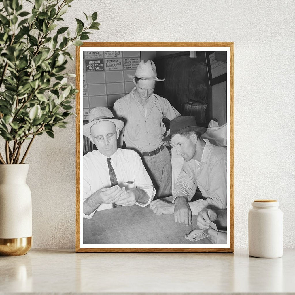 Oil Workers Playing Cards Seminole Oklahoma August 1939