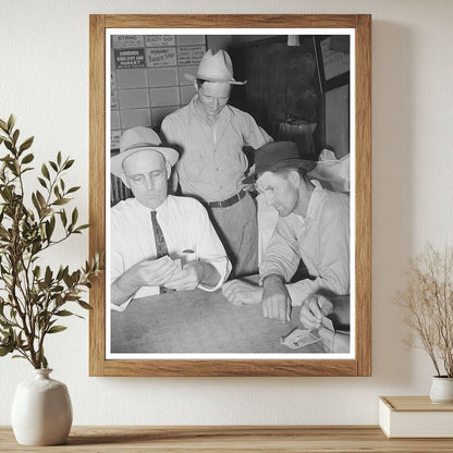 Oil Workers Playing Cards Seminole Oklahoma August 1939