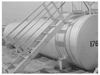 1939 Oil Refinery Storage Tank and Staircase in Oklahoma