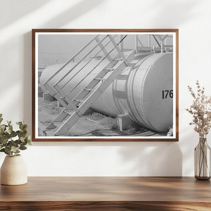 1939 Oil Refinery Storage Tank and Staircase in Oklahoma