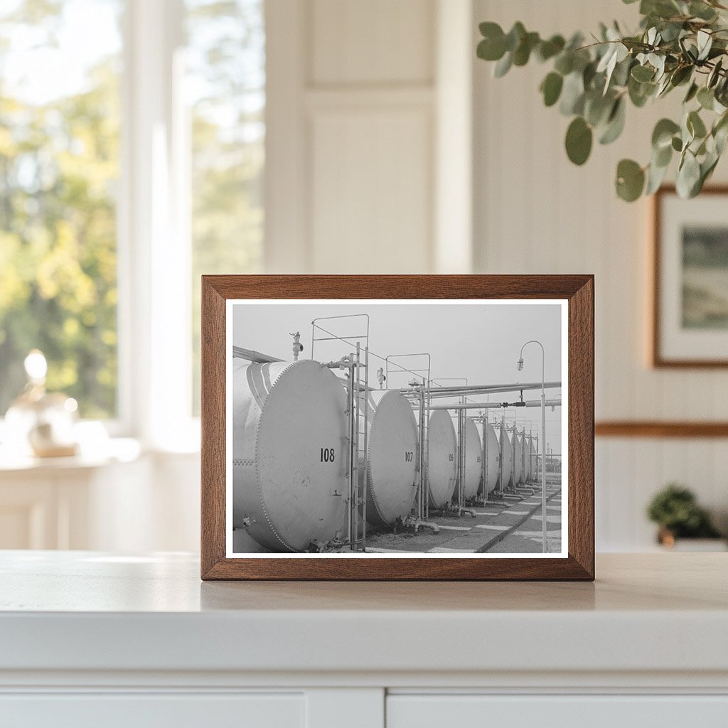 Seminole Oklahoma Oil Refinery Storage Tanks 1939