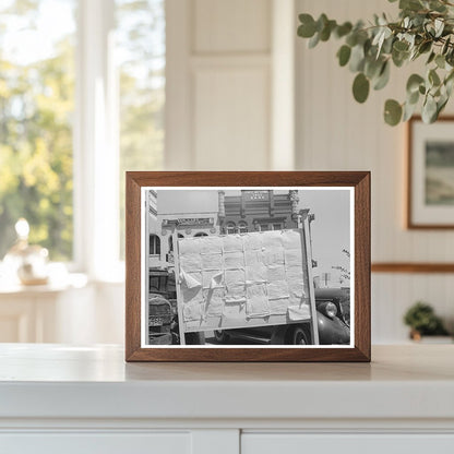 Perry Oklahoma Courthouse Bulletin Board August 1939