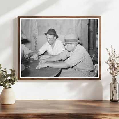 Domino Players at Seminole Oil Field Oklahoma August 1939