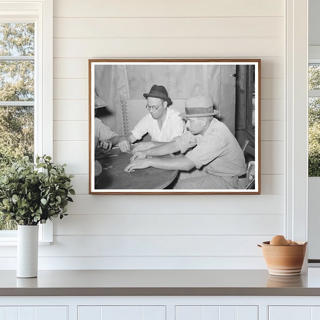 Domino Players at Seminole Oil Field Oklahoma August 1939