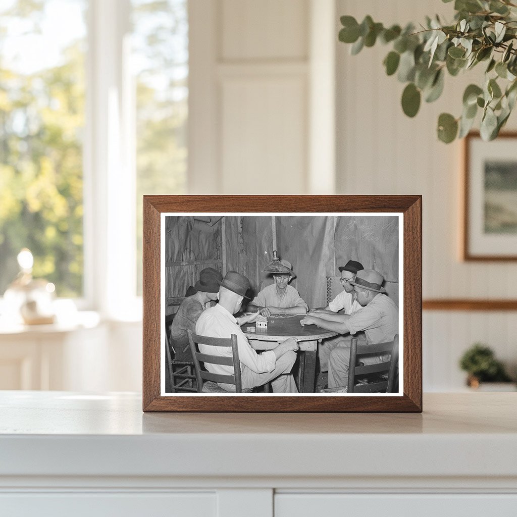 Workers Playing Dominoes at Seminole Oil Field 1939