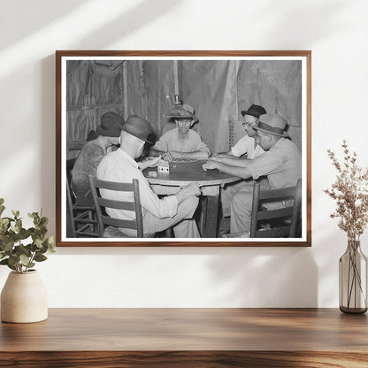 Workers Playing Dominoes at Seminole Oil Field 1939