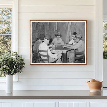 Workers Playing Dominoes at Seminole Oil Field 1939