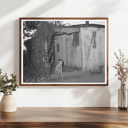 Young Boy on Porch in Seminole Oklahoma August 1939