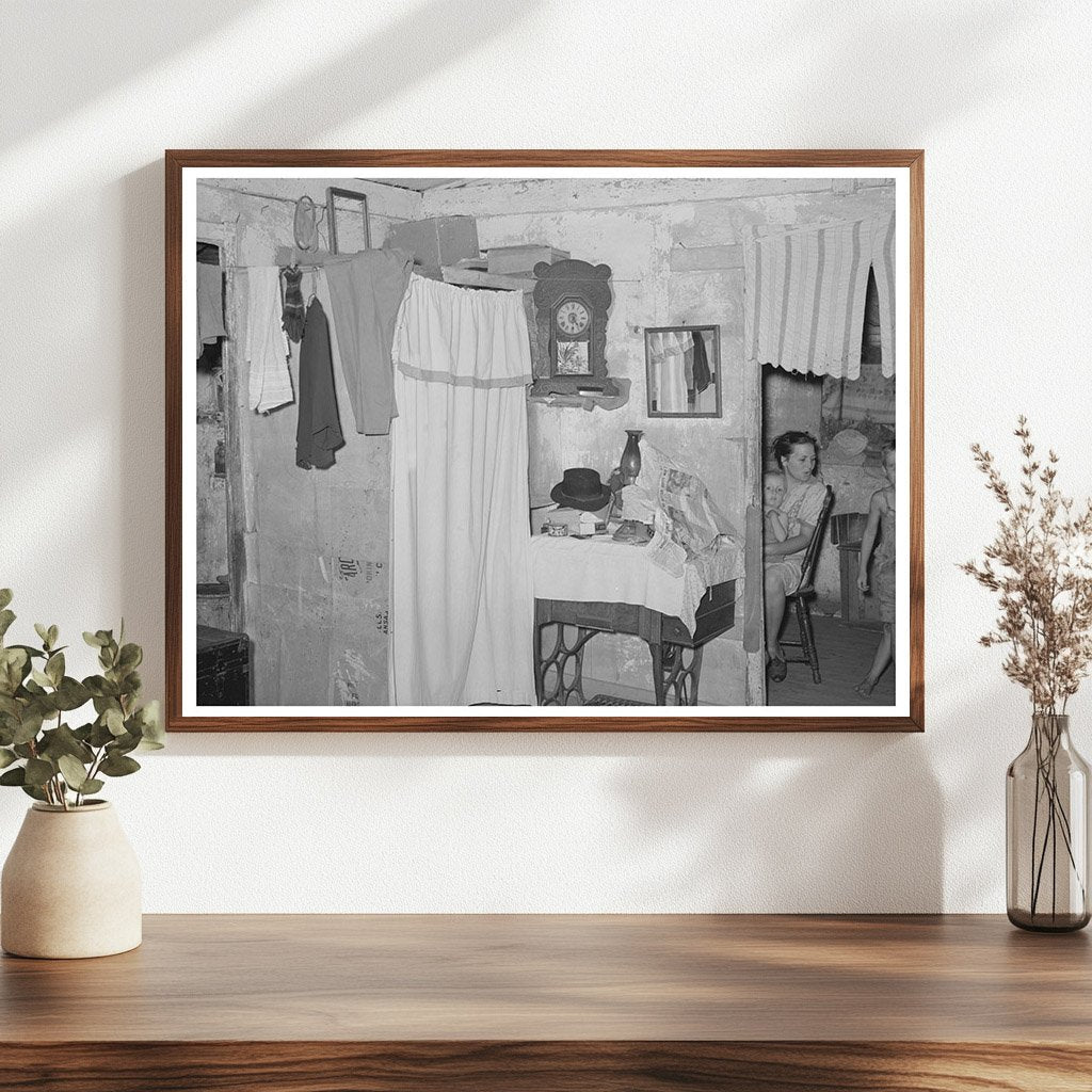 Vintage Home Interior of Unemployed Oil Worker 1939