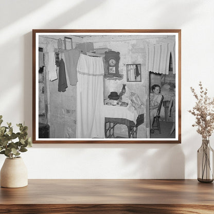 Vintage Home Interior of Unemployed Oil Worker 1939