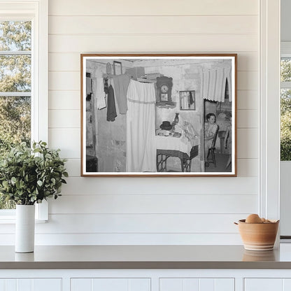 Vintage Home Interior of Unemployed Oil Worker 1939