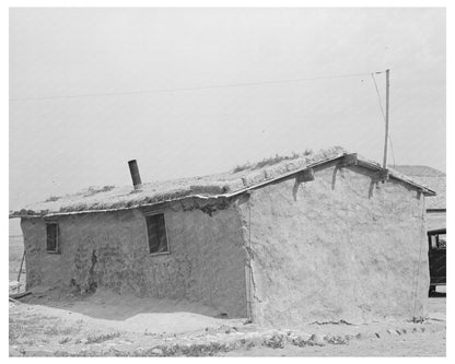 Sod House of Schoenfeldt Family Kansas 1939