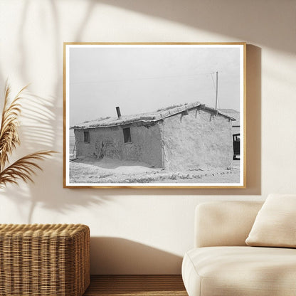 Sod House of Schoenfeldt Family Kansas 1939