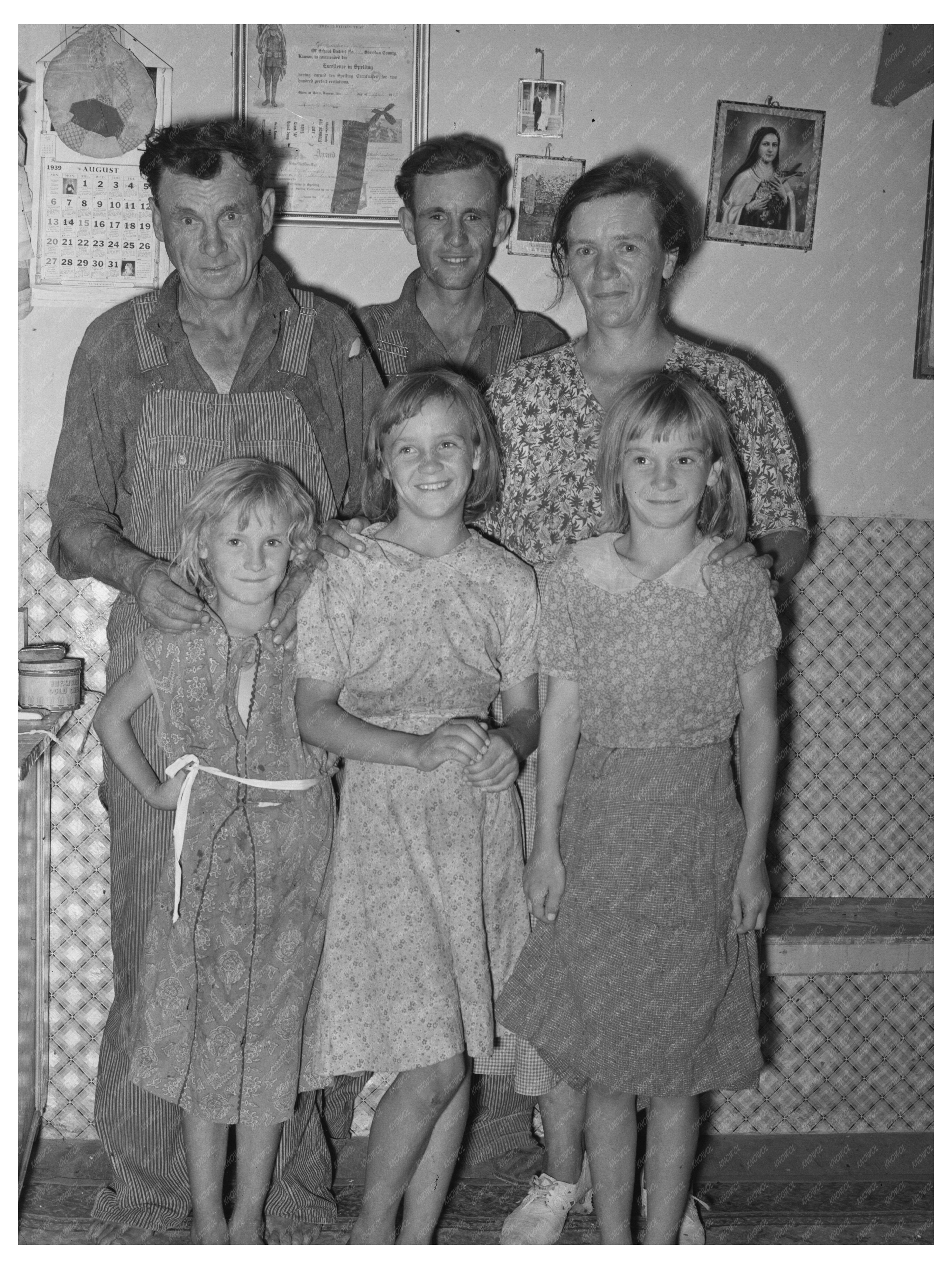 Family of Mr. Schoenfeldt in Kansas August 1939