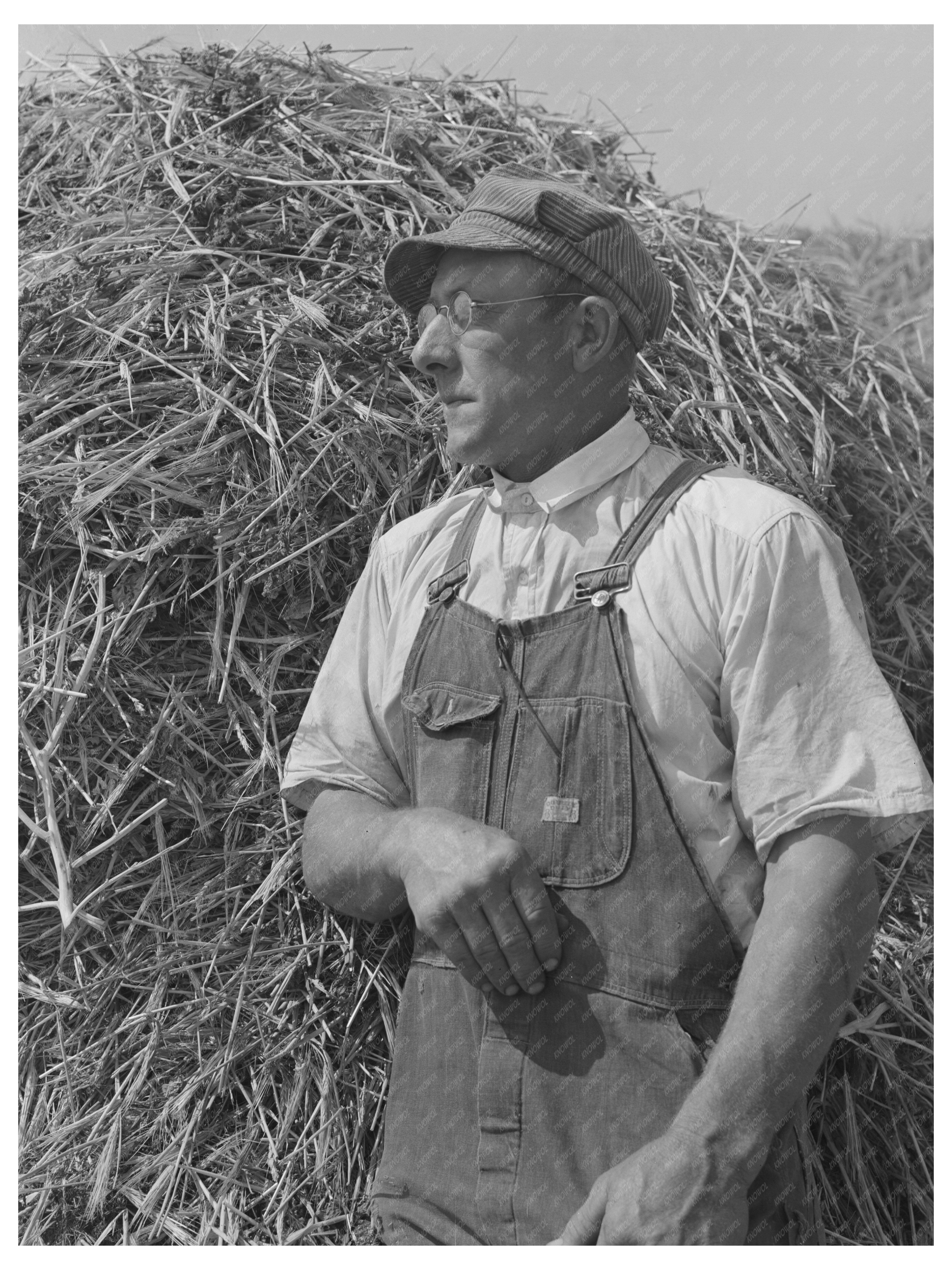William Rall with Winter Feed Supplies Kansas 1939