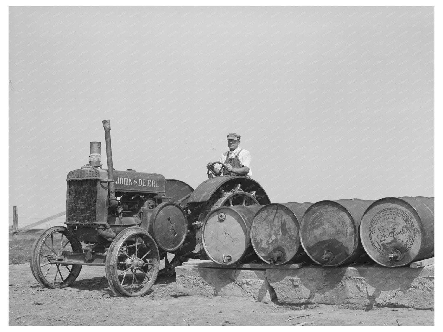 William Rall Tractor Farmer Kansas August 1939