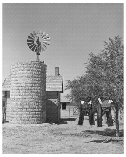 Gray County Kansas Farmstead with Silo and Windmill 1939