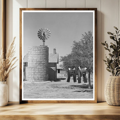 Gray County Kansas Farmstead with Silo and Windmill 1939