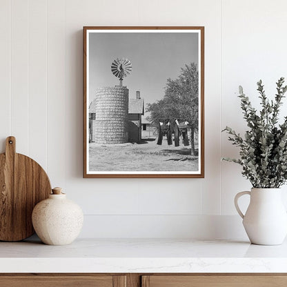 Gray County Kansas Farmstead with Silo and Windmill 1939